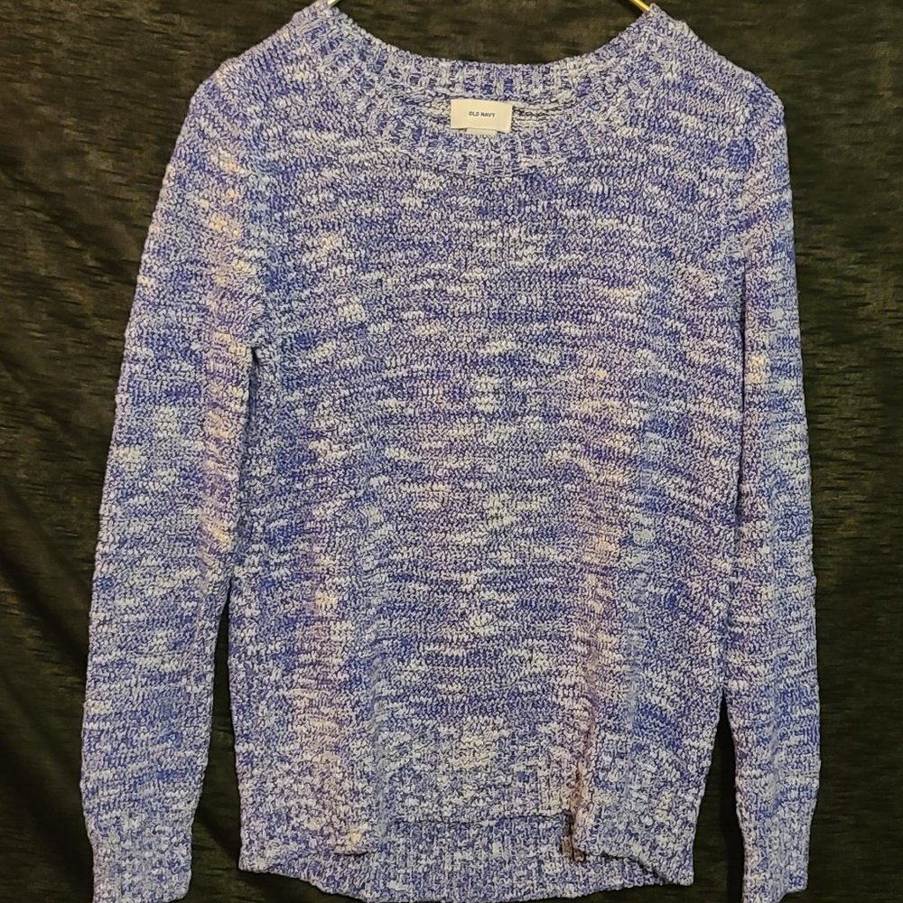 Old Navy marble blue sweater